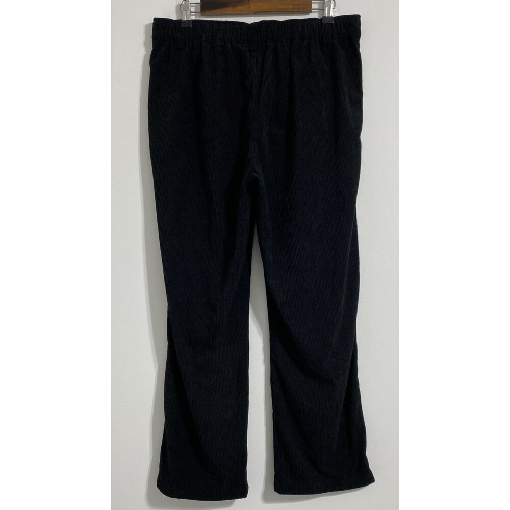 Halara Pants Women's L Black Corduroy Ribbed Pleated High Rise Athleisure NEW - Picture 4 of 9
